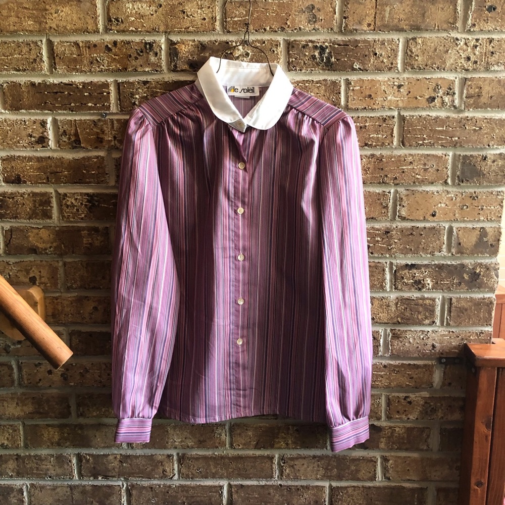 Vintage Le Soleil size 11 striped colorful dress shirt
Good used condition